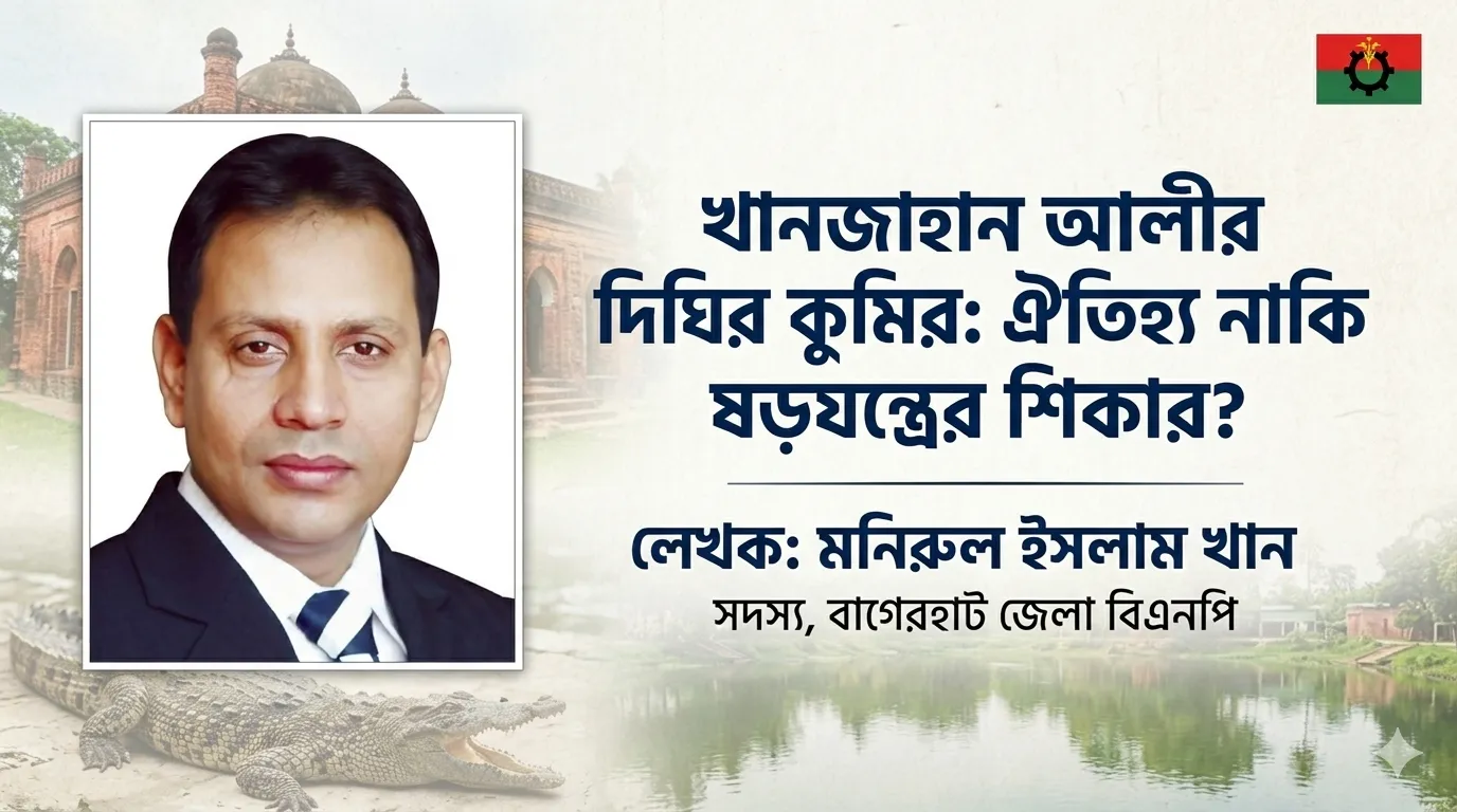 খানজাহান আলীর দিঘির কুমির: ঐতিহ্য নাকি ষড়যন্ত্রের শিকার?