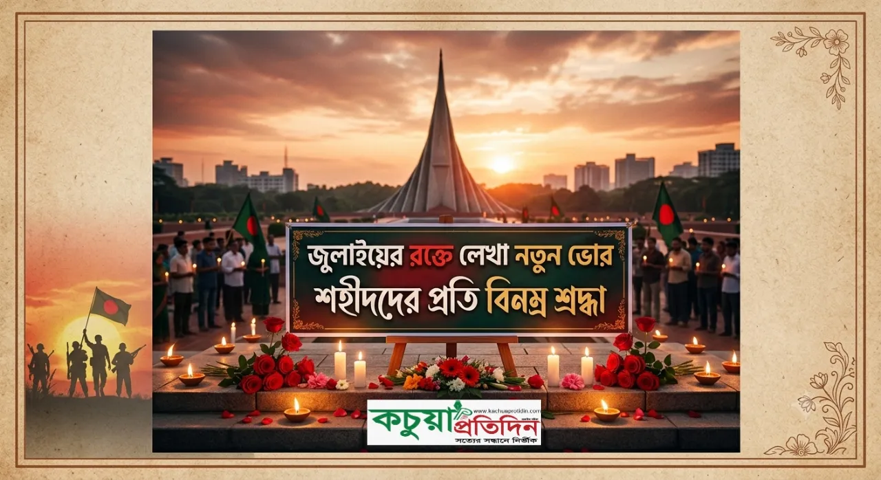 জুলাইয়ের রক্তে লেখা নতুন ভোর: শহীদদের প্রতি বিনম্র শ্রদ্ধা
