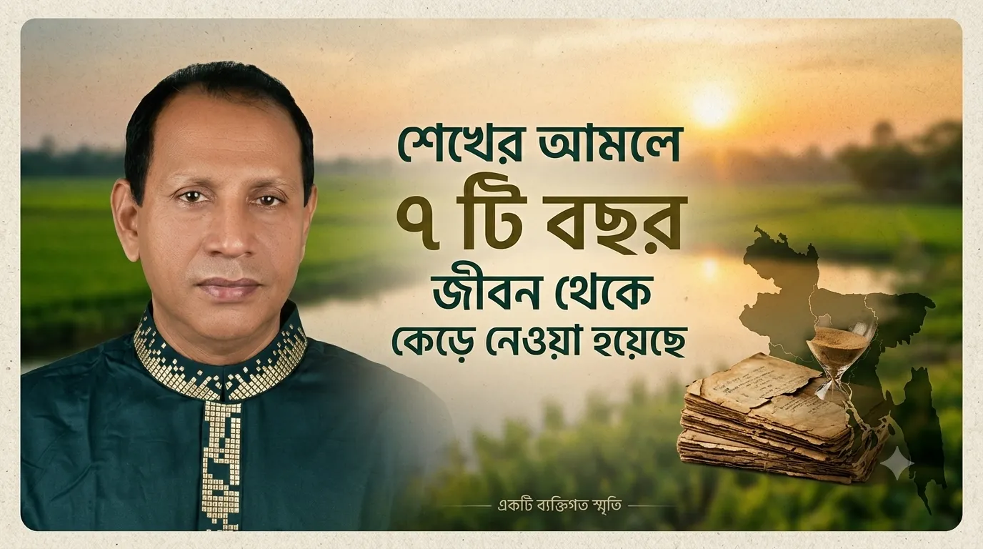 শেখের আমলে ৭টি বছর জীবন থেকে কেড়ে নেওয়া হয়েছে’  জিয়া চ্যারিটেবল ট্রাস্ট মামলায় কারানির্যাতিত বিএনপি নেতা মনিরুলের ক্ষোভ ও নেতাকর্মীদের সংযত থাকার আহ্বান